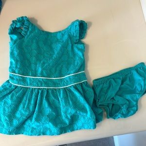 Janie and Jack blue eyelet dress